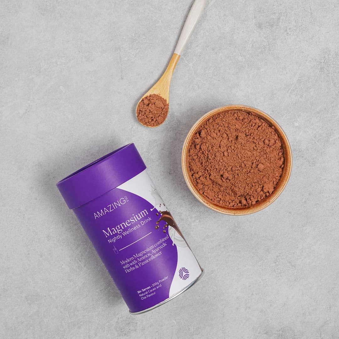 Amazing Oils - Magnesium Wellness Drink Nightly Cacao & Chai 200g - The Bare Theory