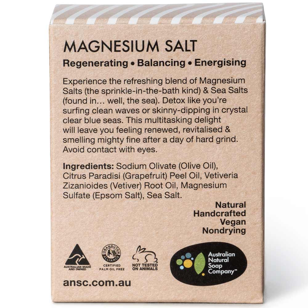 Australian Natural Soap Company - Face & Body Bar - Magnesium Salt - The Bare Theory