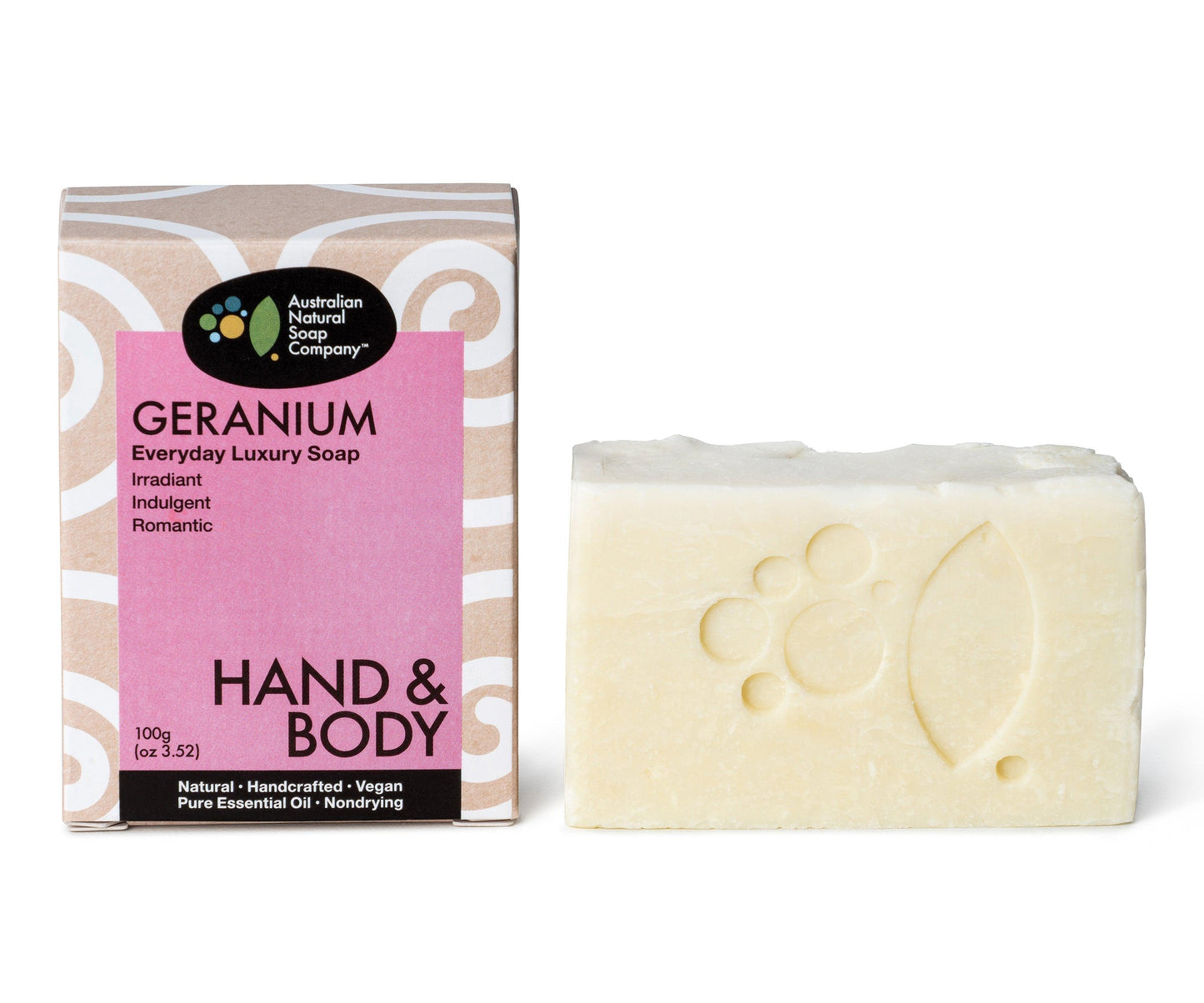 Australian Natural Soap Company - Hand & Body Soap - Geranium - The Bare Theory