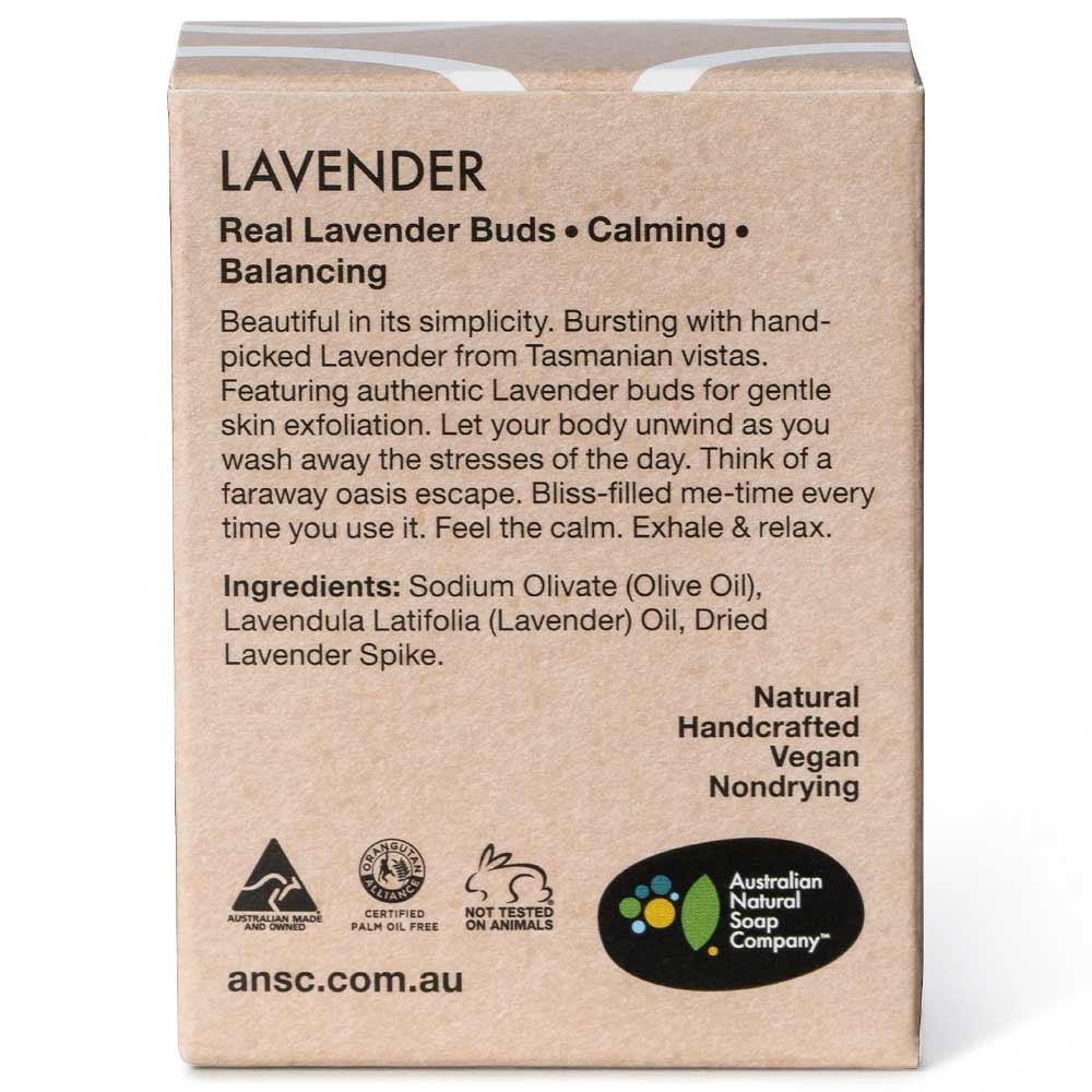 Australian Natural Soap Company - Hand & Body Soap - Lavender - The Bare Theory
