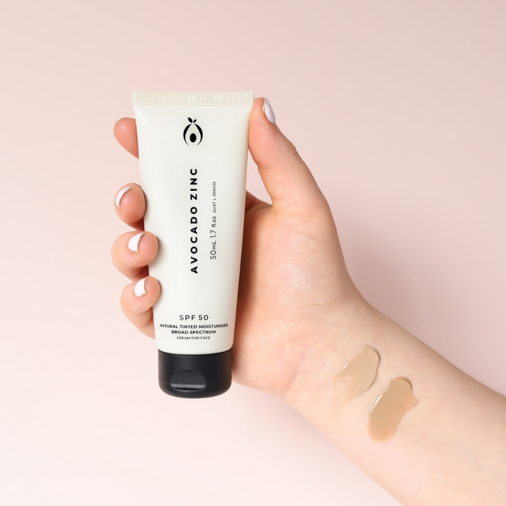 Avocado Zinc - Tinted SPF Light / Med - 50ml - The Bare Theory