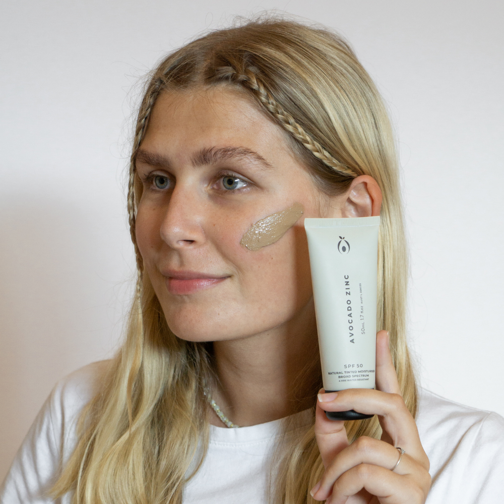 Avocado Zinc - Tinted SPF - Med / Drk - 50ml - The Bare Theory