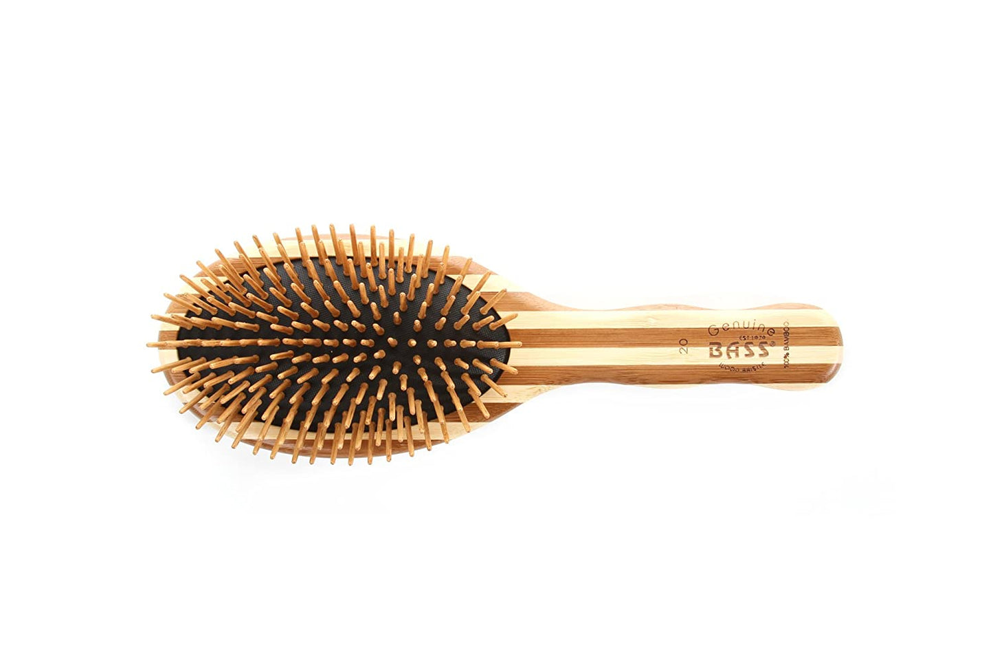 BASS - Bamboo Wood Hair Brush - LARGE OVAL - The Bare Theory