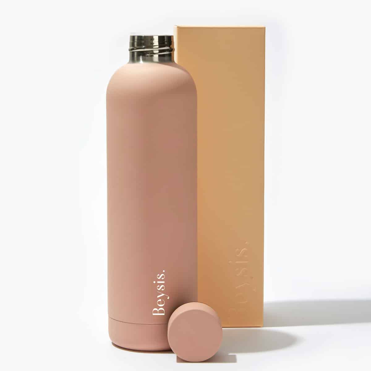 Beysis - Water Bottle 1Litre - Blush - The Bare Theory