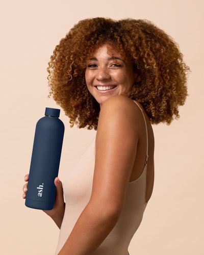 Beysis - Water Bottle 1Litre - Navy - The Bare Theory