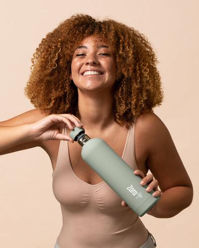 Beysis - Water Bottle 1Litre - Sage - The Bare Theory