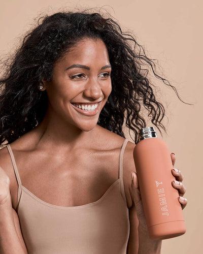 Beysis - Water Bottle 500ml - Terracotta - The Bare Theory