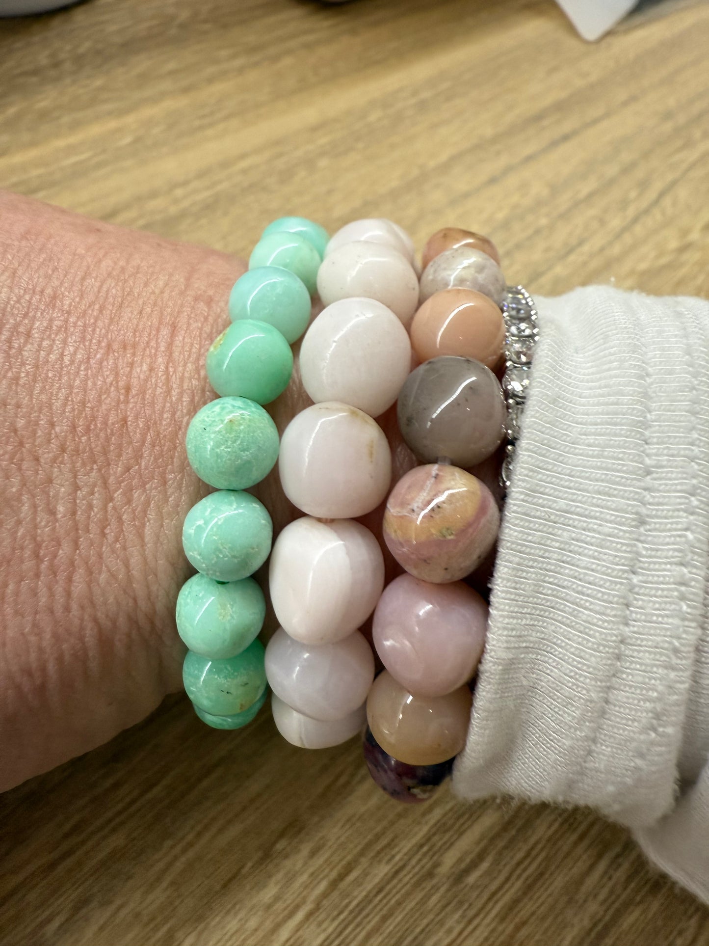 Chrysoprase Crystal Bracelet - 8mm Round - The Bare Theory