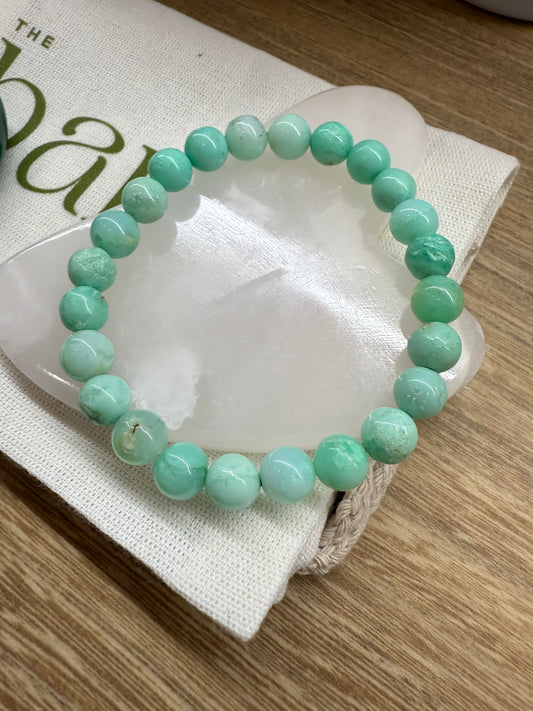Chrysoprase Crystal Bracelet - 8mm Round - The Bare Theory