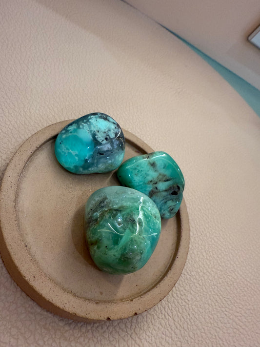 Chrysoprase Tumble Stone - single piece - The Bare Theory