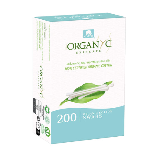 Corman Organyc Skincare - Cotton Swabs 200pc - The Bare Theory