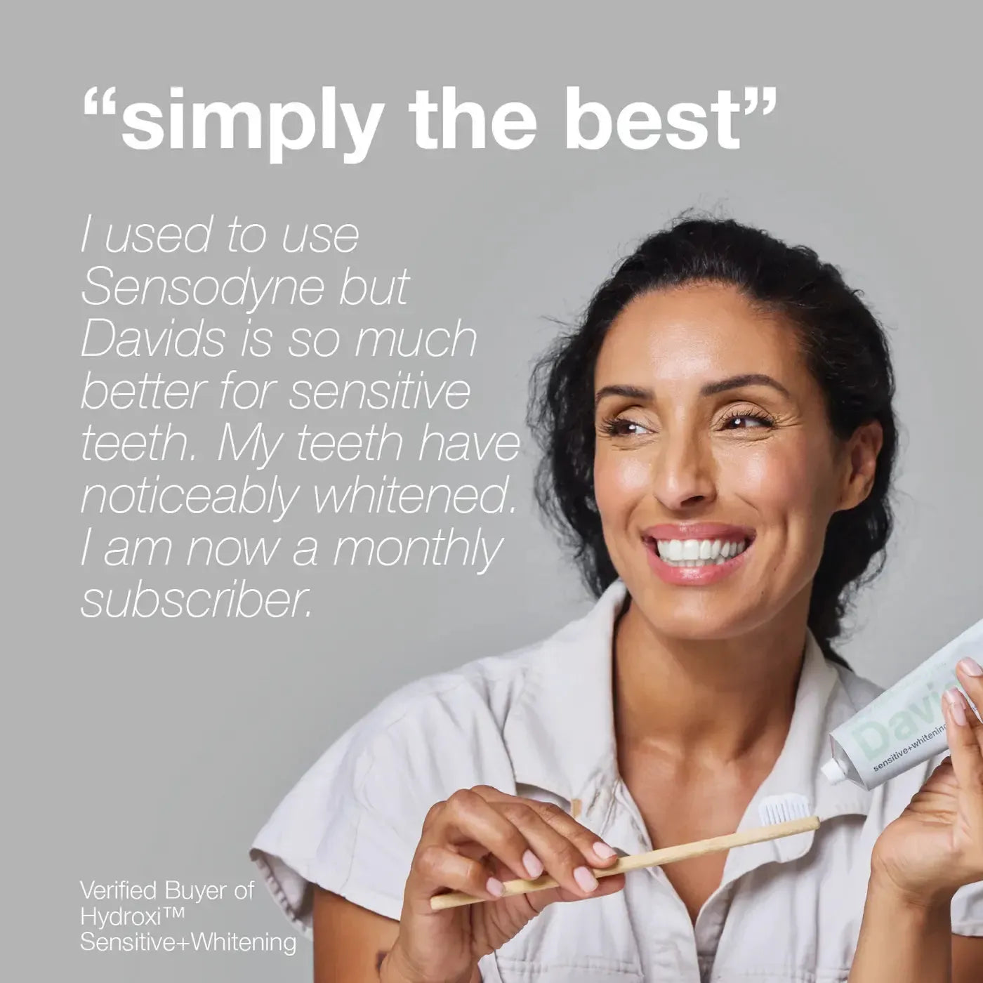 Davids Hydroxi™ - Sensitive + Whitening Nano Hydroxyapatite Premium Toothpaste | Peppermint - The Bare Theory