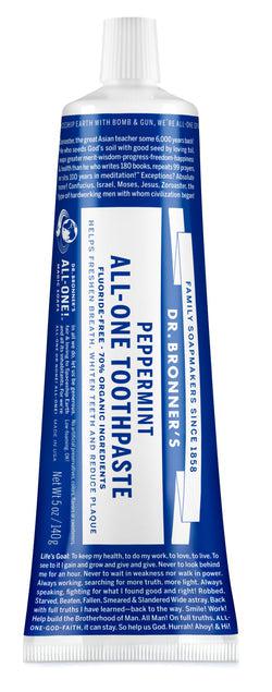Dr Bronner's - Toothpaste - PEPPERMINT - The Bare Theory