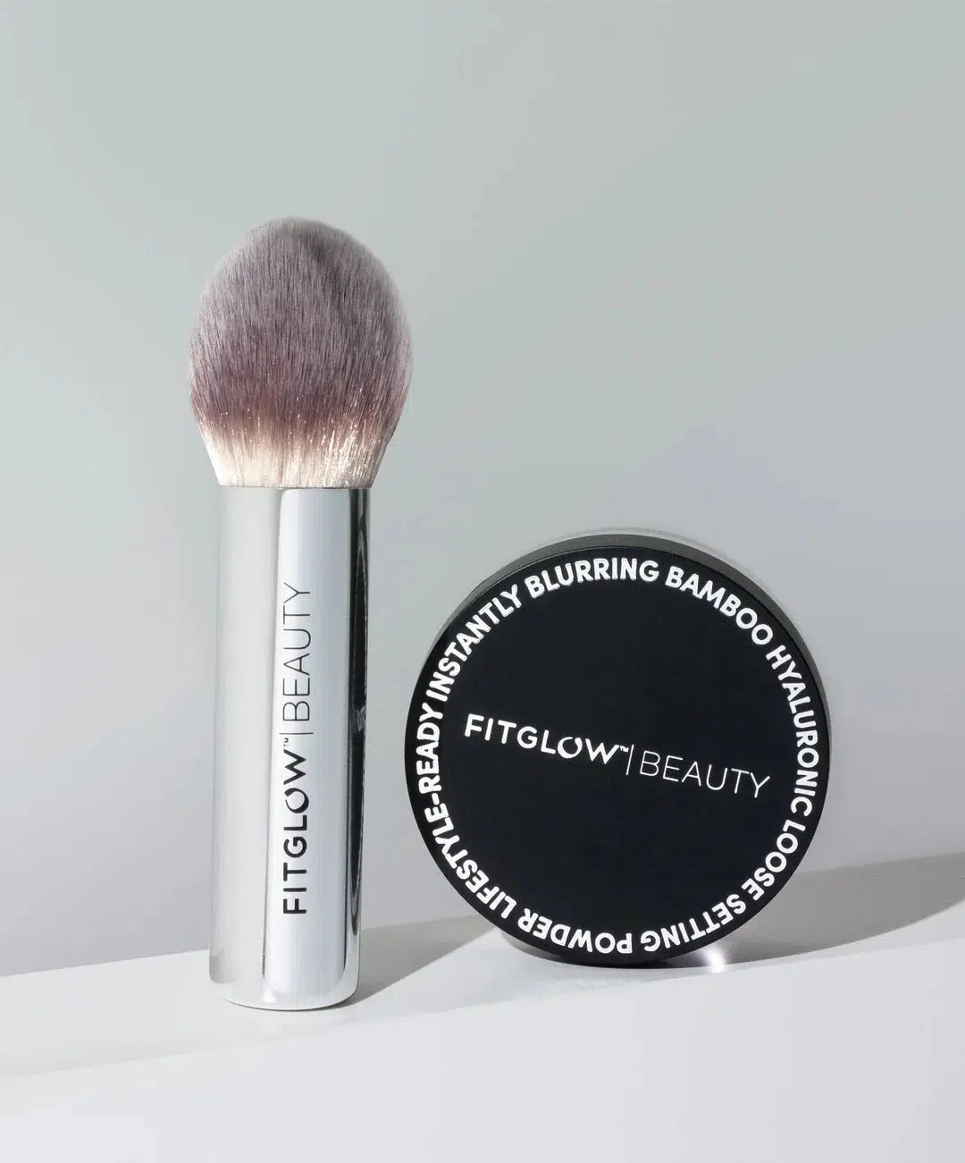 Fitglow - Bamboo Hyaluronic Loose Setting Powder + Brush Duo - The Bare Theory
