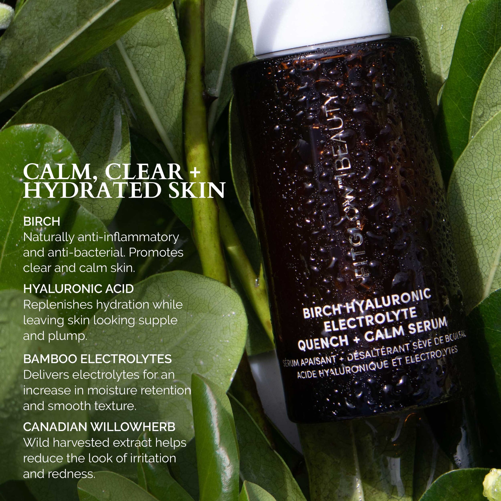 Fitglow Beauty - Birch Hyaluronic Electrolyte Quench + Calm Serum - The Bare Theory