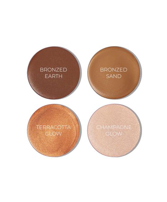 Fitglow Beauty - Multi-Use Ceramide Cream Lip + Cheek Palette - The Bare Theory