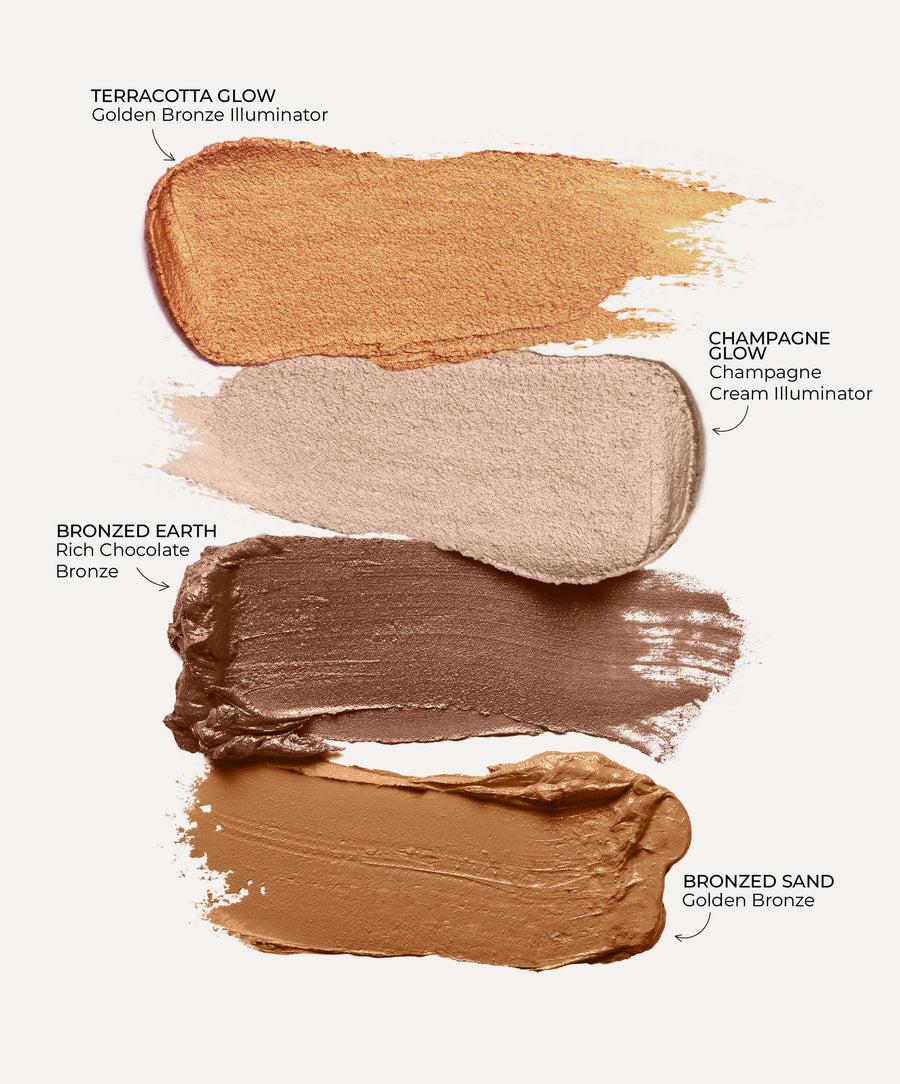 Fitglow Beauty - Multi-Use Ceramide Cream Lip + Cheek Palette - The Bare Theory