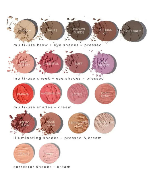 Fitglow Beauty - Multi-Use Pressed + Cream Colour Refills - NEW!!! - The Bare Theory