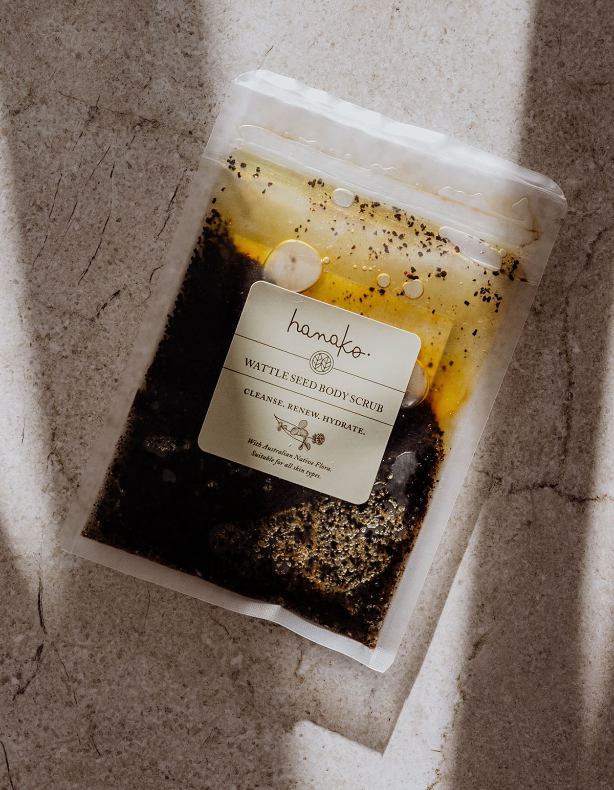 Hanako - Wattle Seed Scrub-Travel Deluxe Size - The Bare Theory