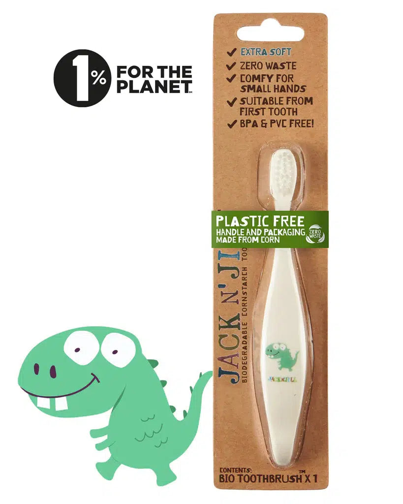 Jack N’ Jill - Bio Toothbrush - EXTRA SOFT _ Dino - The Bare Theory