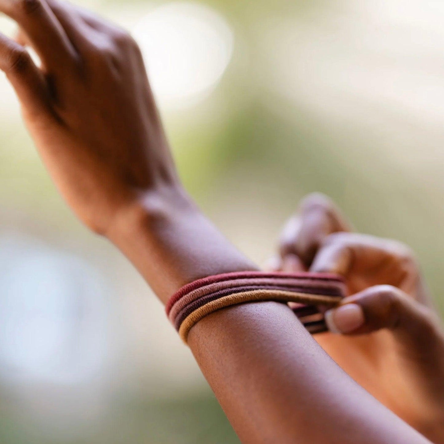 Kooshoo Plastic-free Round Hair Ties - Warm Earth 4 pack - The Bare Theory