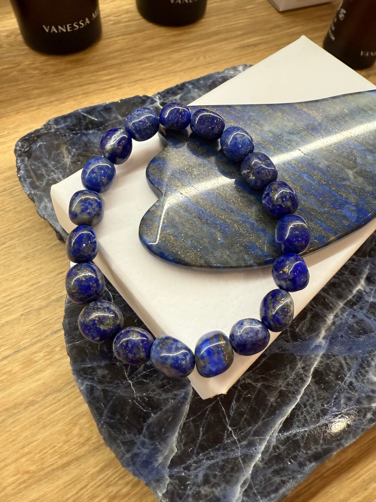 Lapis Lazuli Crystal Bracelet - 8mm Round - The Bare Theory