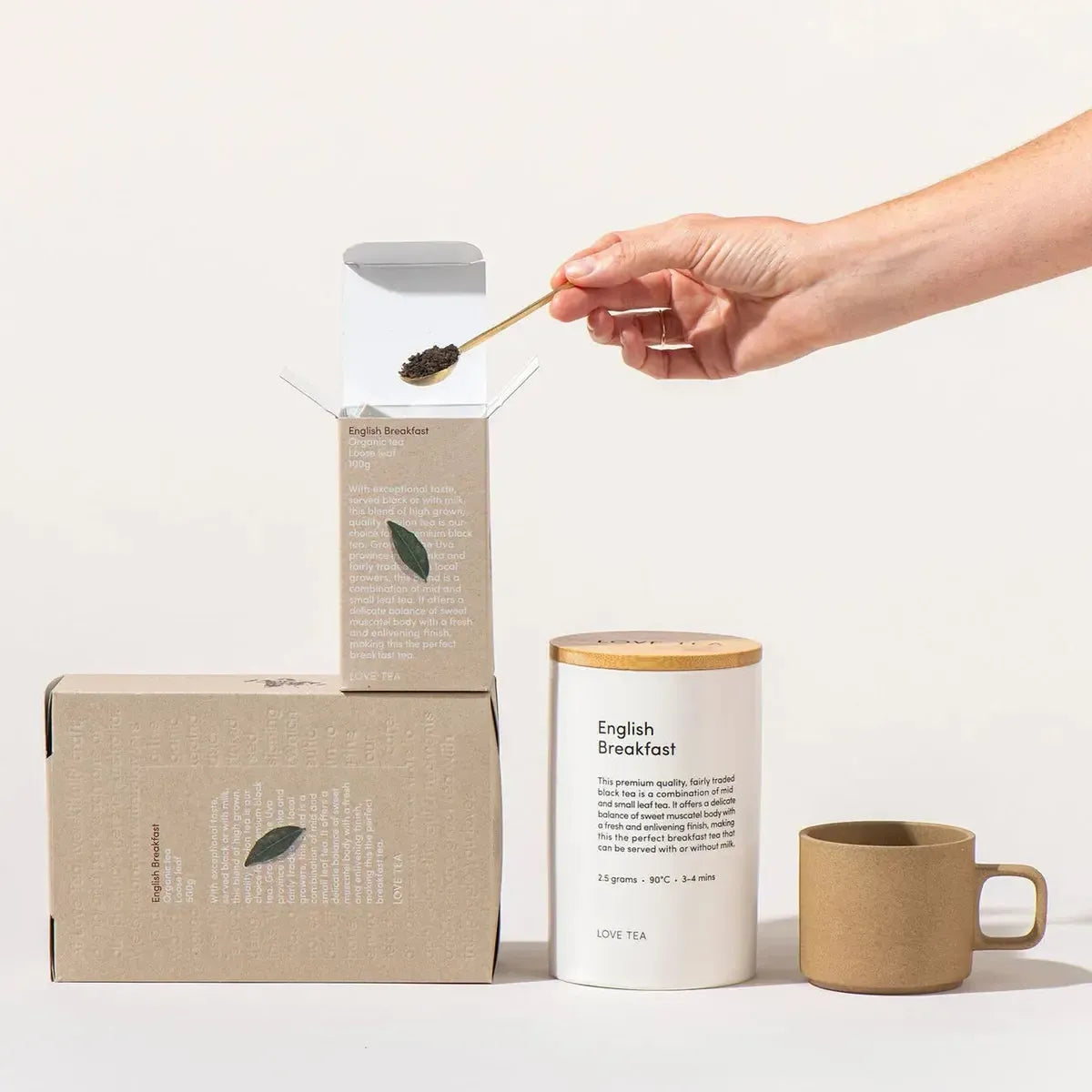 Love Tea - English Breakfast - Certified Organic Pyramids - The Bare Theory