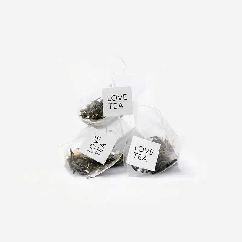 Love Tea - Jasmine Green Tea Pyramid Tea Bags - The Bare Theory