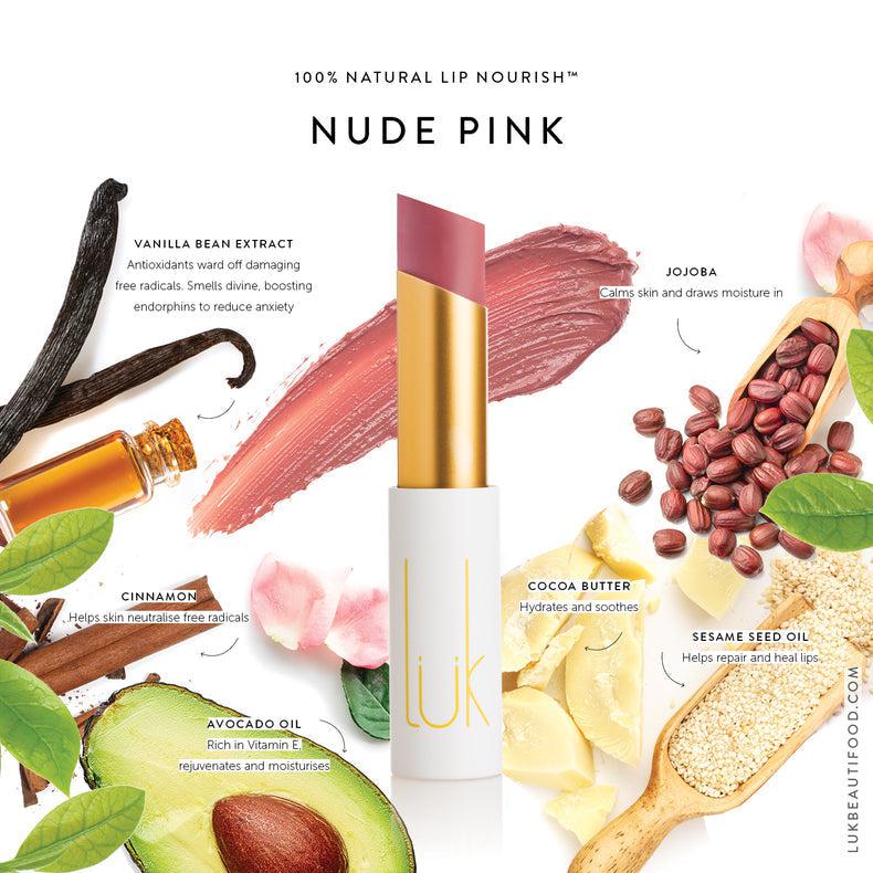Luk Beautifood - Lip Nourish - Nude Pink - The Bare Theory