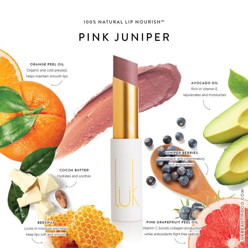 Luk Beautifood - Lip Nourish - Pink Juniper - The Bare Theory