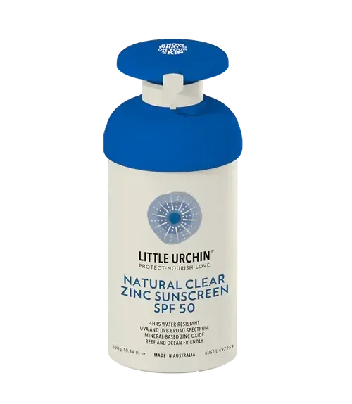 NATURAL CLEAR ZINC SUNSCREEN SPF 50, 300G - The Bare Theory