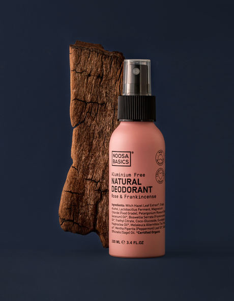 Noosa Basics - Natural Deodorant Spray - Rose & Frankincense 100ml - The Bare Theory
