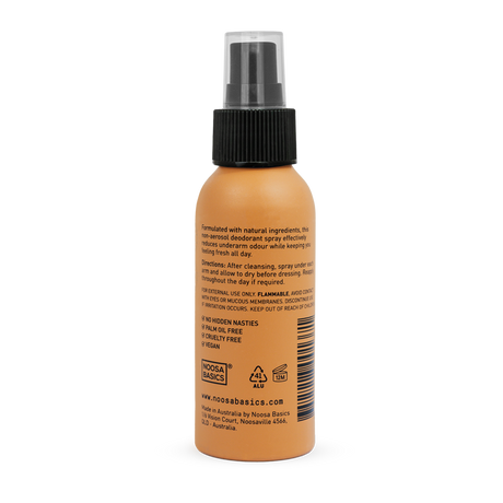 Noosa Basics - Natural Deodorant Spray - Sandalwood 100ml - The Bare Theory