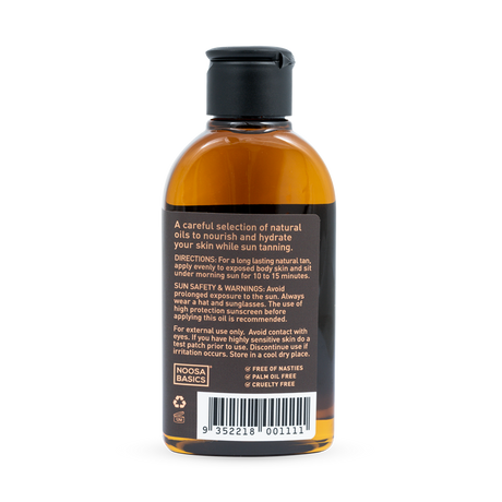 Noosa Basics - Natural Sun Tan Oil - 125ml - The Bare Theory