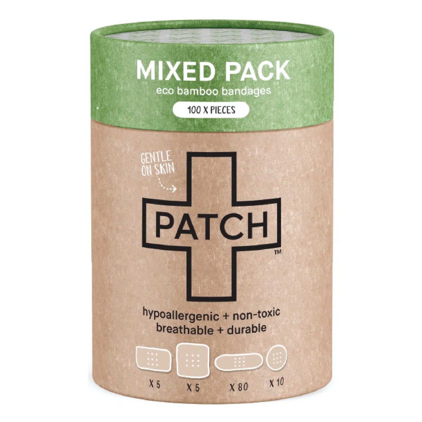 Patch - Mixed Pack - 100 Assorted Size Bandages - The Bare Theory