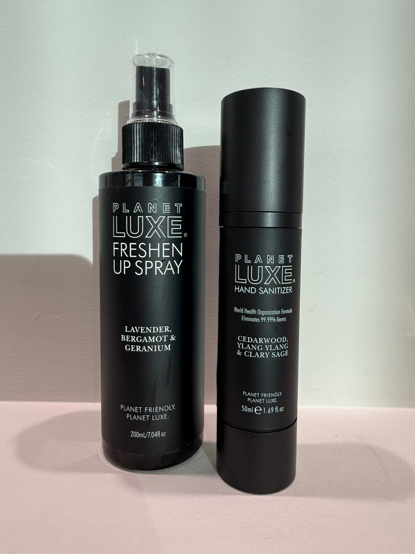 Planet Luxe - Hand Sanitiser - Cedarwood, Ylang Ylang & Clary Sage Blend 50ml - The Bare Theory