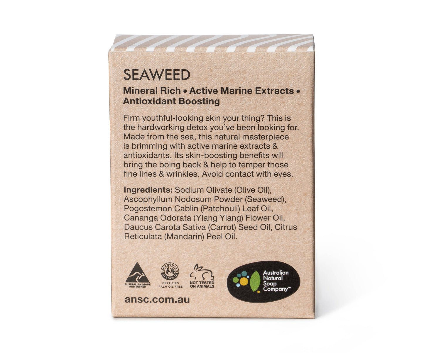 Seaweed Detoxifying Face & Body Soap Cleanser 100g | Natural - The Bare Theory