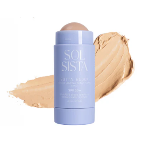 SOL SISTA - Butta Block - Mineral Tinted SPF50+ Sunscreen Balm - Tan - Medium - The Bare Theory