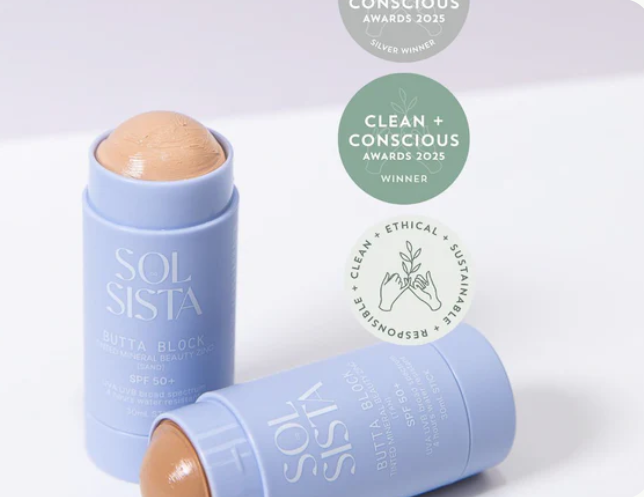 SOL SISTA - Butta Block - Mineral Tinted SPF50+ Sunscreen Balm - Tan - Medium - The Bare Theory