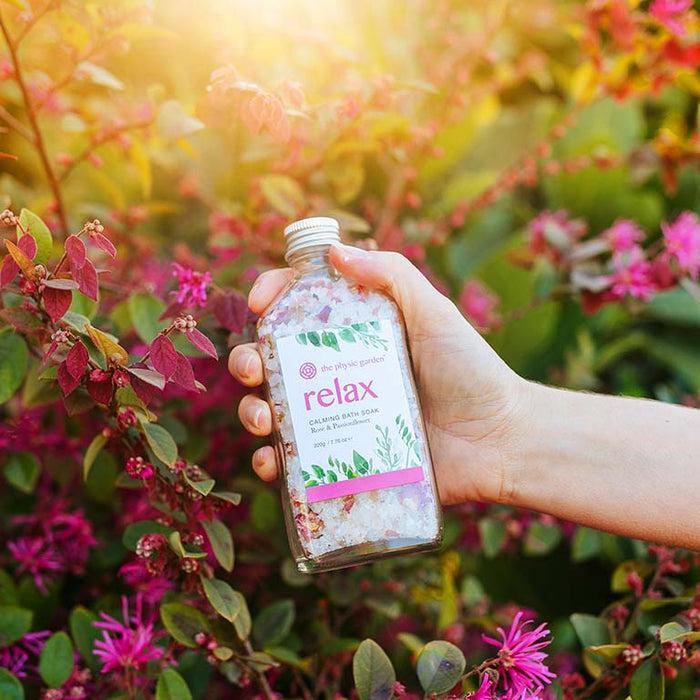 The Physic Garden - Relax Bath Soak 220g - The Bare Theory