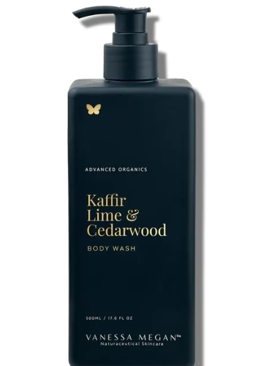 Vanessa Megan - Kaffir Lime & Cedarwood Body Wash 500ml - The Bare Theory
