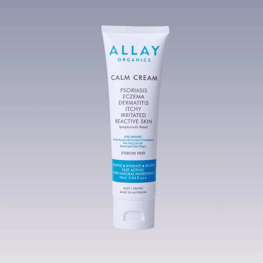 Allay Organics - Calm Cream - Best Natural Cream For Dry, Itchy & Sensitive Skin - 90ml - The Bare Theory