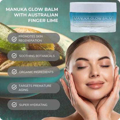 Allay Organics - Manuka Glow Balm With Australian Finger Lime Caviar - Super Hydrating Skin Recovery Balm - The Bare Theory