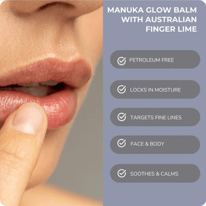 Allay Organics - Manuka Glow Balm With Australian Finger Lime Caviar - Super Hydrating Skin Recovery Balm - The Bare Theory