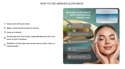 Allay Organics - Manuka Glow Balm With Australian Finger Lime Caviar - Super Hydrating Skin Recovery Balm - The Bare Theory