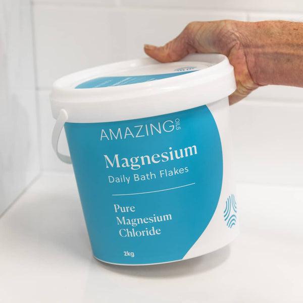 Amazing Oils - Magnesium Daily Bath Flakes - 2kg - The Bare Theory
