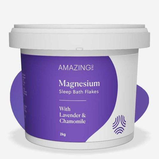 Amazing Oils - Magnesium Sleep Bath Flakes 2kg - The Bare Theory
