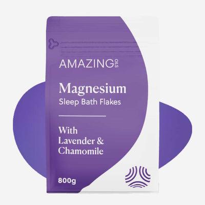 Amazing Oils - Magnesium Sleep Bath Flakes - 800g - The Bare Theory