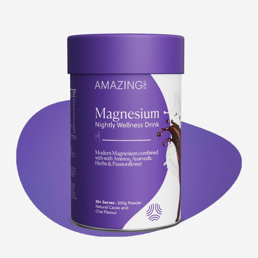 Amazing Oils - Magnesium Wellness Drink Nightly Cacao & Chai 200g - The Bare Theory