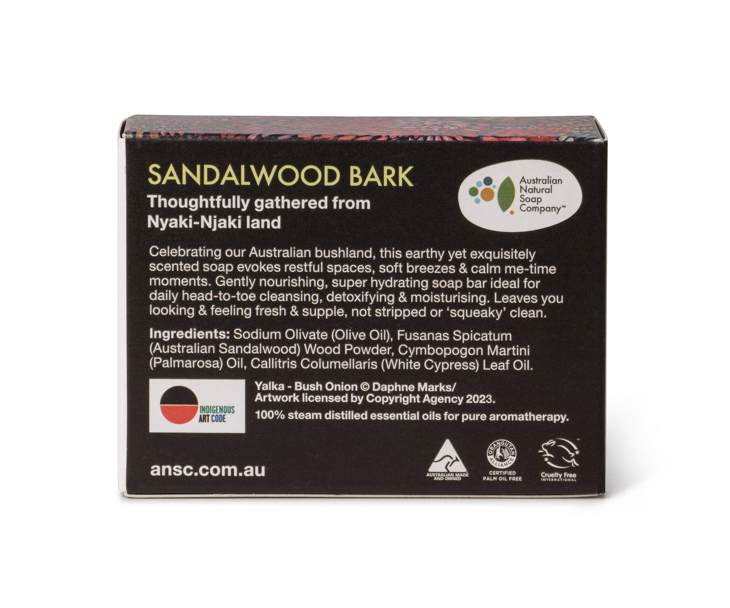 ANSC - Native Australian Sandalwood Bark Soap Bar 100g | Natural - The Bare Theory